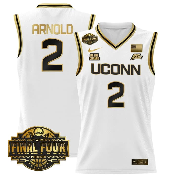 Men's Size - UConn Huskies 2026 Women's Tournament Final Four Basketball Jersey - All Stitched KK Arnold