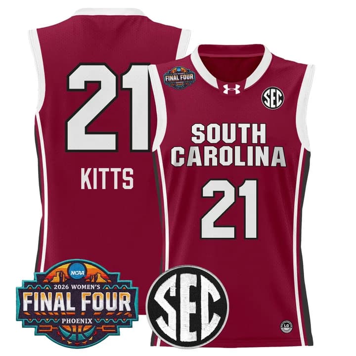 Men's Size South Carolina Gamecocks 2026 Women's Tournament Final Four Basketball Jersey - All Stitched 21 Chloe Kitts