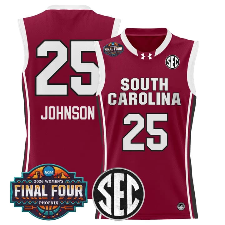 Men's Size South Carolina Gamecocks 2026 Women's Tournament Final Four Basketball Jersey - All Stitched 25Raven Johnson