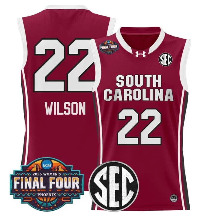 Men's Size South Carolina Gamecocks 2026 Women's Tournament Final Four Basketball Jersey - All Stitched A'ja Wilson 22