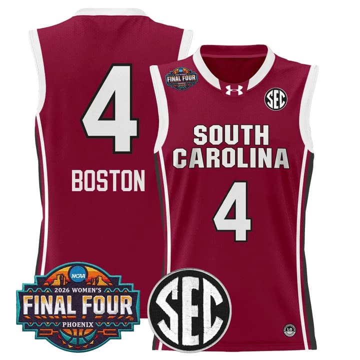 Men's Size South Carolina Gamecocks 2026 Women's Tournament Final Four Basketball Jersey - All Stitched Aliyah Boston 4