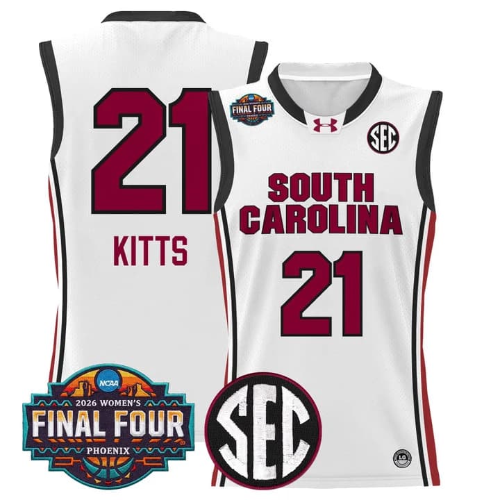 Men's Size South Carolina Gamecocks 2026 Women's Tournament Final Four Basketball Jersey - All Stitched Chloe Kitts