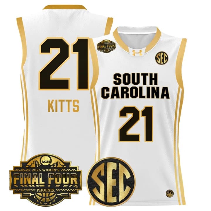 Men's Size South Carolina Gamecocks 2026 Women's Tournament Final Four Basketball Jersey - All Stitched Chloe Kitts21