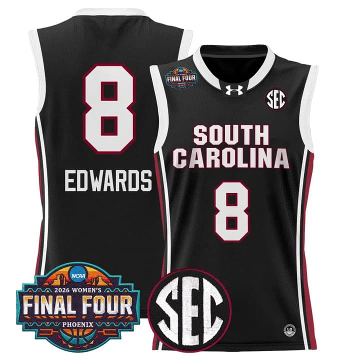 Men's Size South Carolina Gamecocks 2026 Women's Tournament Final Four Basketball Jersey - All Stitched Joyce Edwards   8