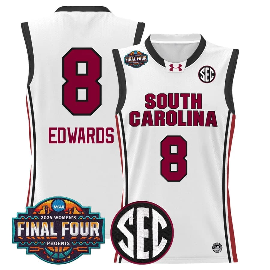 Men's Size South Carolina Gamecocks 2026 Women's Tournament Final Four Basketball Jersey - All Stitched Joyce Edwards