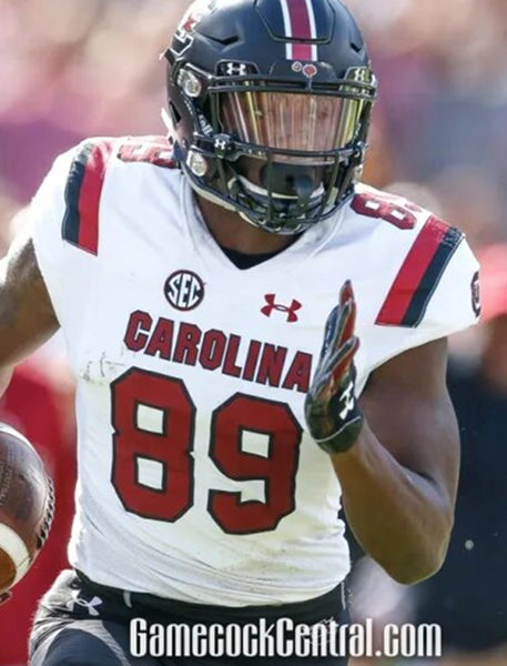 Men's South Carolina Gamecocks #89 Bryan Edwards White Under Armour College Football Game Jersey 
