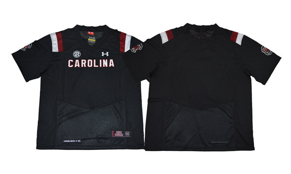 Men's South Carolina Gamecocks Blank Black Under Armour Team Football Jersey