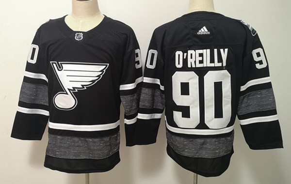 Men's St. Louis Blues #90 Ryan O'Reilly adidas Black 2019 NHL All Star Jersey Stitched