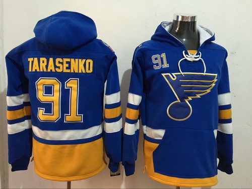 Men's St. Louis Blues #91 Vladimir Tarasenko Blue 2017 Winter Classic Stitched NHL Old Time Hockey Hoodie Stitched