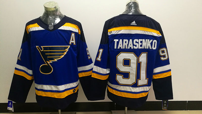 Men's St. Louis Blues #91 Vladimir Tarasenko adidas Home Blue Jersey Stitched