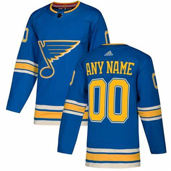 Men's St. Louis Blues adidas Blue Alternate Custom Jersey Stitched