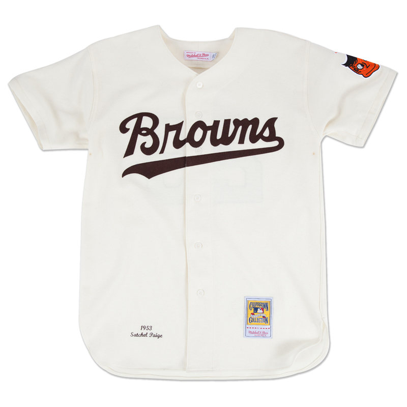 Men's St. Louis Browns Custom 1953 White MITCHELL & NESS Cooperstown Throwback Jersey