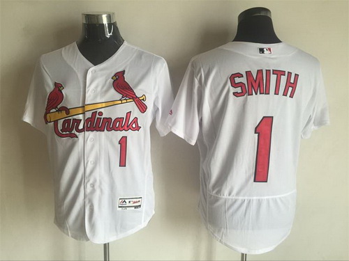 Men's St. Louis Cardinals #1 Ozzie Smith Retired White 2016 Flexbase Majestic Baseball Jersey的副本