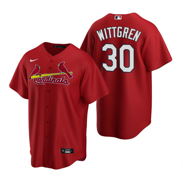 Men's St. Louis Cardinals #30 Nick Wittgren Nike Red Alternate CoolBase Jersey