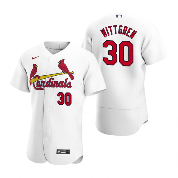 Men's St. Louis Cardinals #30 Nick Wittgren Nike White Home FlexBase Player Jersey