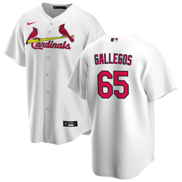 Men's St. Louis Cardinals #65 Giovanny Gallegos Nike White Home CoolBase Jersey