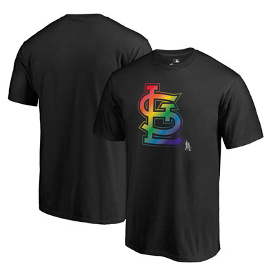 Men's St. Louis Cardinals Fanatics Branded Pride Black T-Shirt