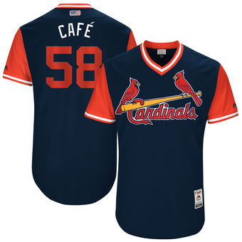 Men's St. Louis Cardinals Jose Martinez Cafe? Majestic Navy 2017 Players Weekend Authentic Jersey