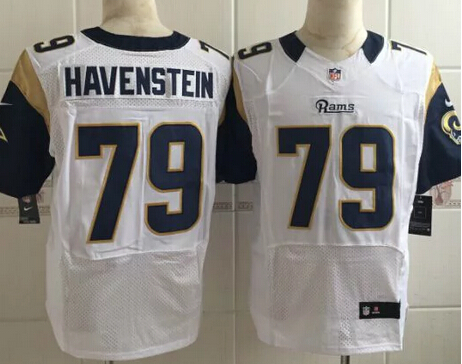 Men's St. Louis Rams #79 Rob Havenstein Nike White Elite Jersey