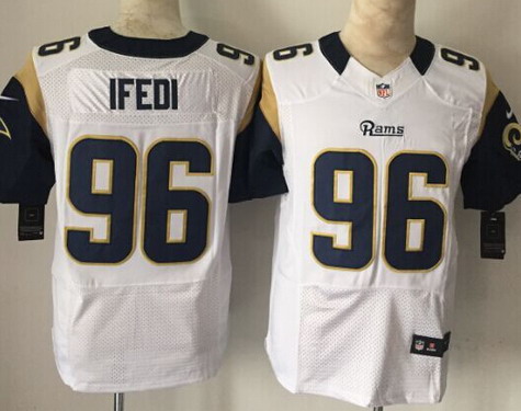 Men's St. Louis Rams #96 Martin Ifedi Nike White Elite Jersey