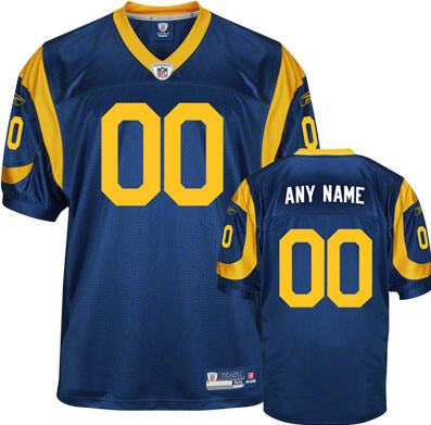 Men's St. Louis Rams Customized Throwback blue Jerseys