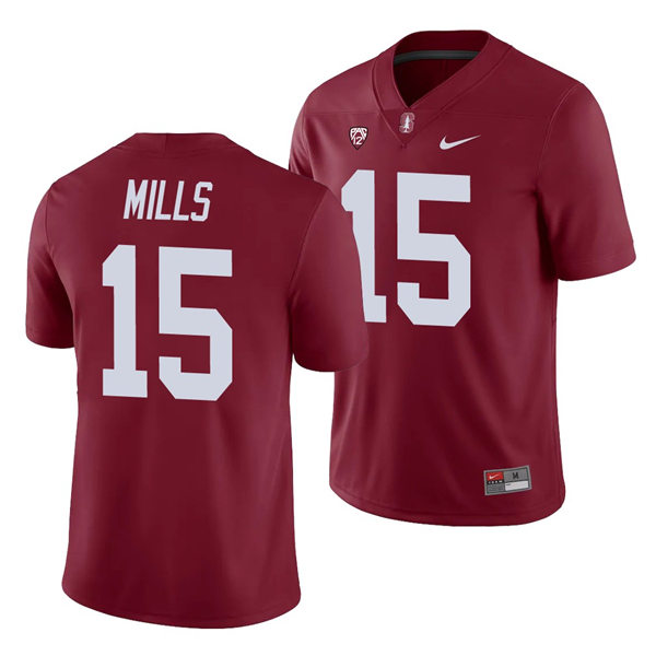 Men's Stanford Cardinal #15 Davis Mills Nike Cardinal NCAA College Football Game Jersey