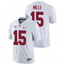 Men's Stanford Cardinal #15 Davis Mills Nike White College Football Game Jersey 