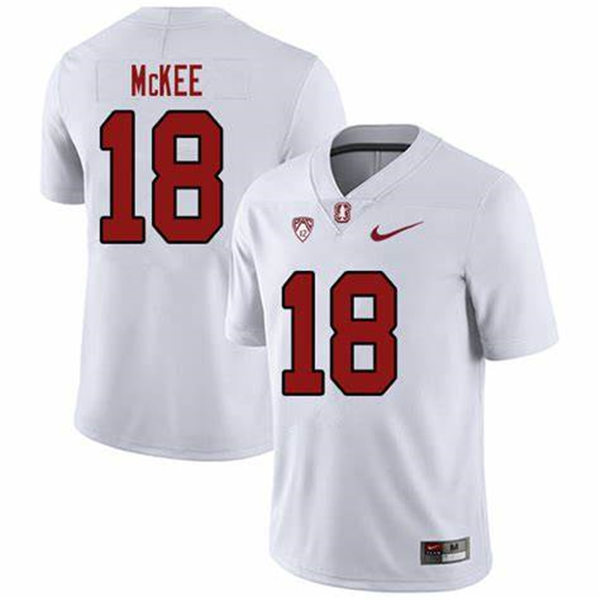 Men's Stanford Cardinal #18 Tanner McKee Nike White NCAA College Football Game Jersey