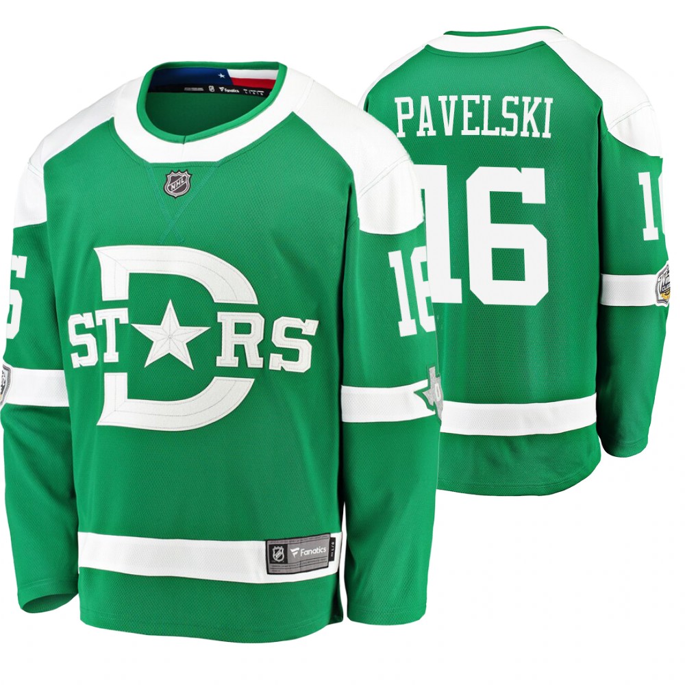 Men's Stars #16 Joe Pavelski 2020 Winter Classic Jersey - Green