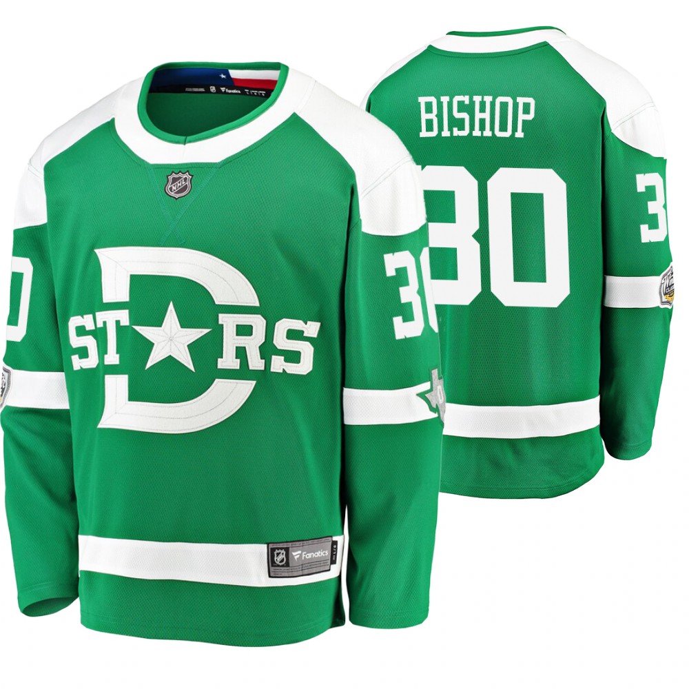 Men's Stars #30 Ben Bishop 2020 Winter Classic Jersey - Green