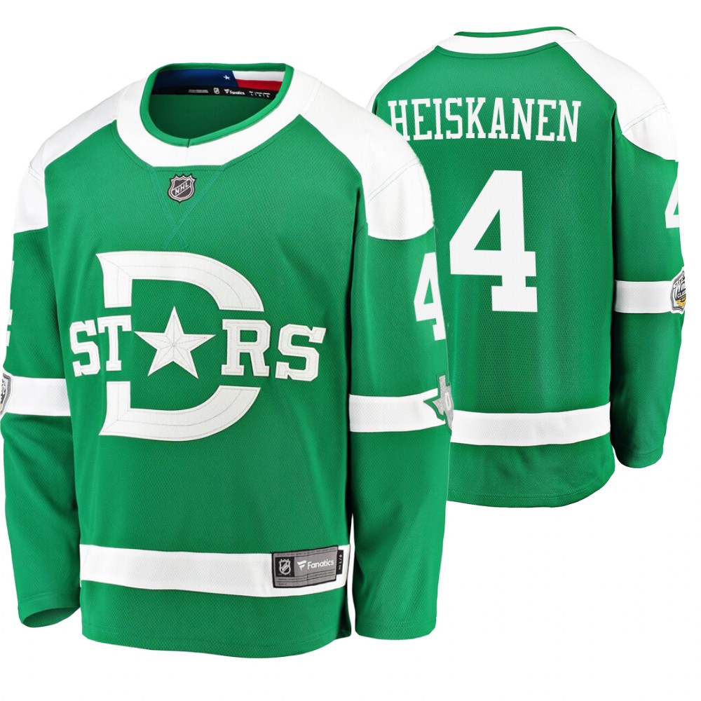 Men's Stars #4 Miro Heiskanen 2020 Winter Classic Jersey - Green
