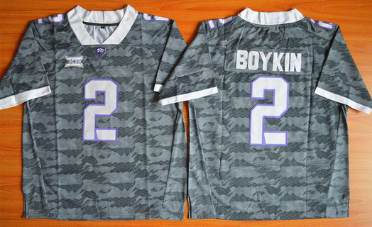Men's TCU Horned Frogs #2 Trevone Boykin Gray College Football Limited Jersey