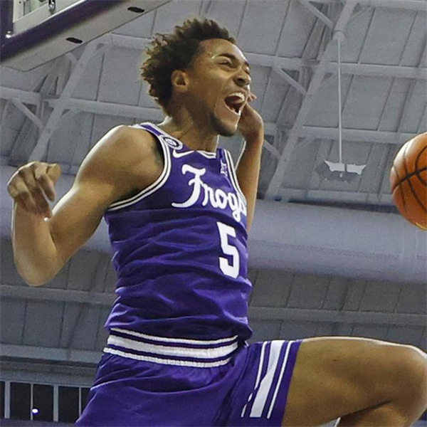 Men's TCU Horned Frogs #5 Charles O'Bannon Jr. Nike Purple Limited Frogs College Basketball Game Jersey 