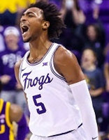 Men's TCU Horned Frogs #5 Charles O'Bannon Jr. Nike White Limited Frogs College Basketball Game Jersey