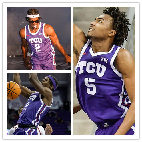 Men's TCU Horned Frogs Custom Nike Puple 2022-23 College Basketball Game Jersey