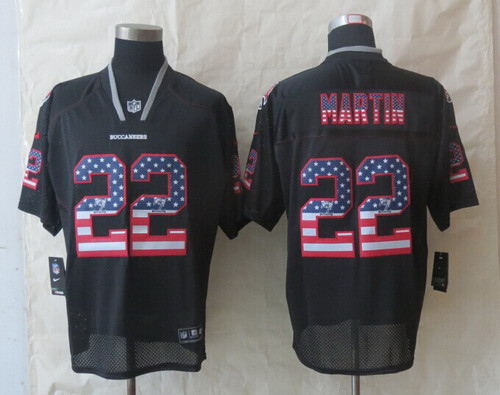 Men's Tampa Bay Buccaneers #22 Doug Martin 2014 USA Flag Fashion Black Nik Elite Jerseys