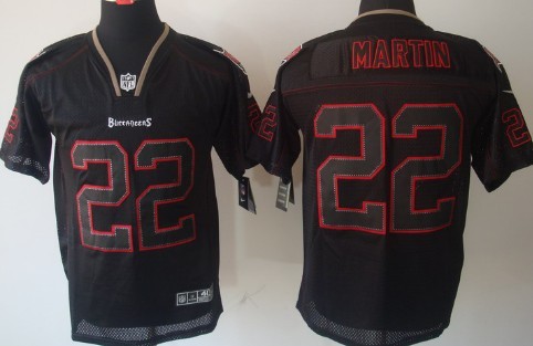 Men's Tampa Bay Buccaneers #22 Doug Martin Lights Out Black Nik Elite Jersey