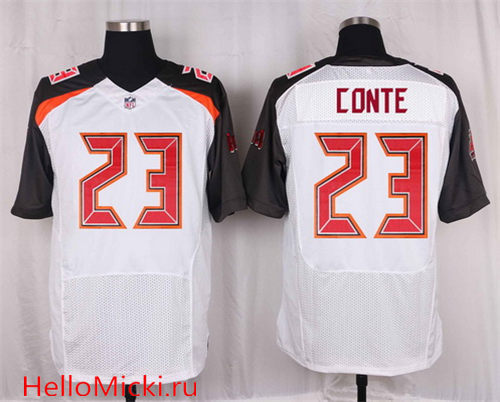 Men's Tampa Bay Buccaneers #23 Chris Conte White Road Nike Elite Jersey