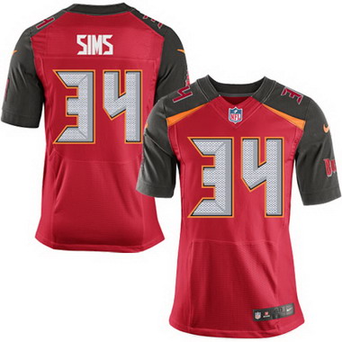 Men's Tampa Bay Buccaneers #34 Charles Sims Red Team Color NFL Nike Elite Jersey
