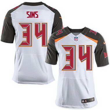 Men's Tampa Bay Buccaneers #34 Charles Sims White Road NFL Nike Elite Jersey