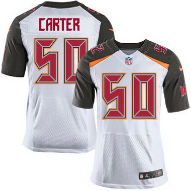 Men's Tampa Bay Buccaneers #50 Bruce Carter White Road NFL Nike Elite Jersey