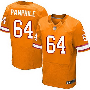Men's Tampa Bay Buccaneers #64 Kevin Pamphile Orange Alternate NFL Nike Elite Jersey