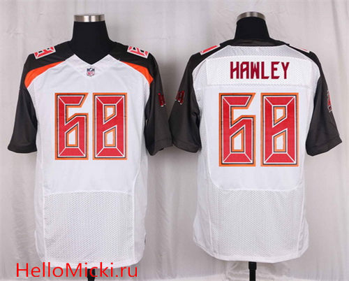 Men's Tampa Bay Buccaneers #68 Joe Hawley White Road Nike Elite Jersey