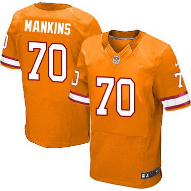 Men's Tampa Bay Buccaneers #70 Logan Mankins Orange Alternate NFL Nike Elite Jersey