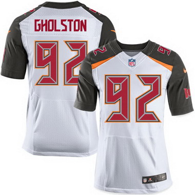 Men's Tampa Bay Buccaneers #92 William Gholston White Road NFL Nike Elite Jersey