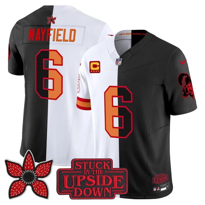 Men's Tampa Bay Buccaneers 'Upside Down Edition' Vapor Limited Jersey - All Stitched Baker Mayfield    6
