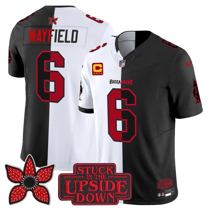 Men's Tampa Bay Buccaneers 'Upside Down Edition' Vapor Limited Jersey - All Stitched Baker Mayfield6