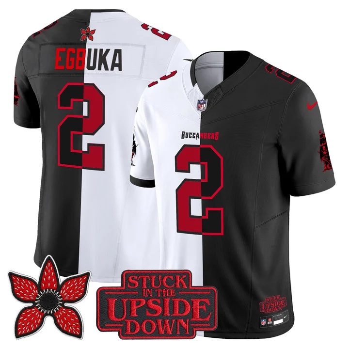 Men's Tampa Bay Buccaneers 'Upside Down Edition' Vapor Limited Jersey - All Stitched Emeka Egbuka 2