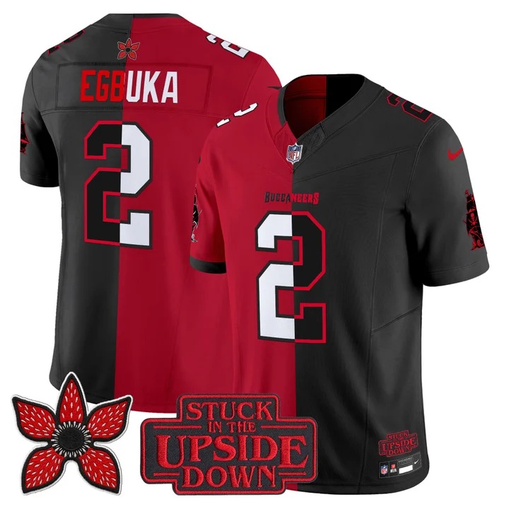 Men's Tampa Bay Buccaneers 'Upside Down Edition' Vapor Limited Jersey - All Stitched Emeka Egbuka
