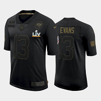 Men's Tampa Bay Buccaneers Mike Evans Black Salute To Service 2021 Super Bowl LV Jersey